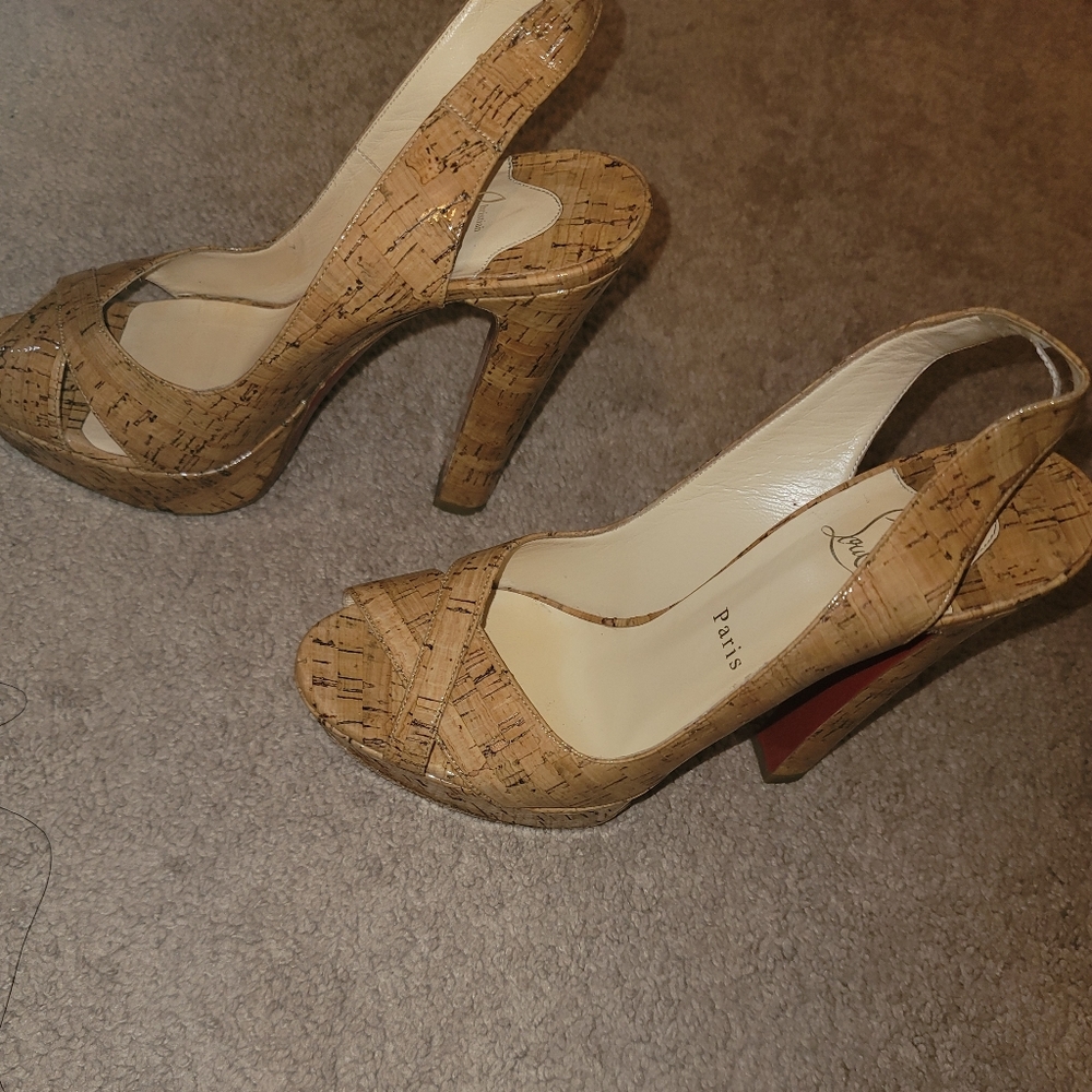 Christian Louboutin cork pump!